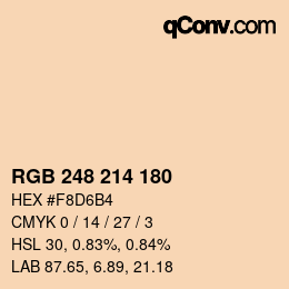 カラーコード: RGB 248 214 180 | qconv.com