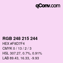 Código de color: RGB 248 215 244 | qconv.com