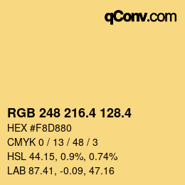 カラーコード: RGB 248 216.4 128.4 | qconv.com