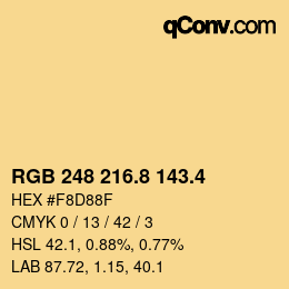 カラーコード: RGB 248 216.8 143.4 | qconv.com