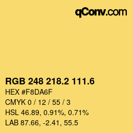 カラーコード: RGB 248 218.2 111.6 | qconv.com