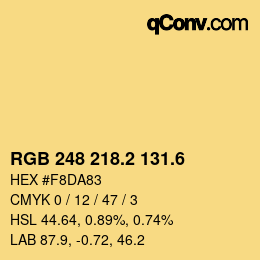 カラーコード: RGB 248 218.2 131.6 | qconv.com