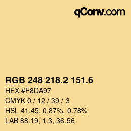 カラーコード: RGB 248 218.2 151.6 | qconv.com
