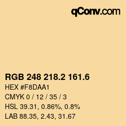 カラーコード: RGB 248 218.2 161.6 | qconv.com