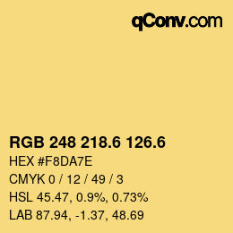 カラーコード: RGB 248 218.6 126.6 | qconv.com