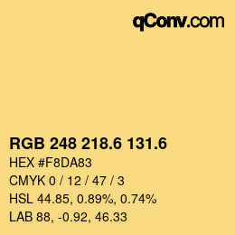 カラーコード: RGB 248 218.6 131.6 | qconv.com