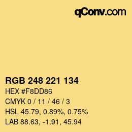 Color code: RGB 248 221 134 | qconv.com