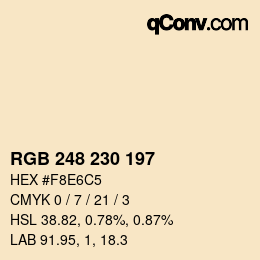 Code couleur: RGB 248 230 197 | qconv.com