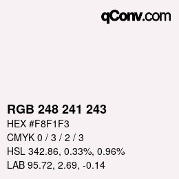 Color code: RGB 248 241 243 | qconv.com