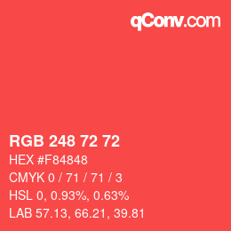 Color code: RGB 248 72 72 | qconv.com