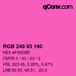 Code couleur: RGB 248 93 190 | qconv.com