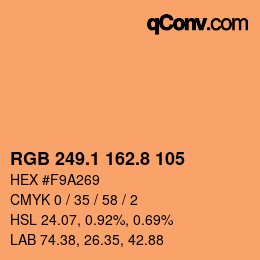 Color code: RGB 249.1 162.8 105 | qconv.com