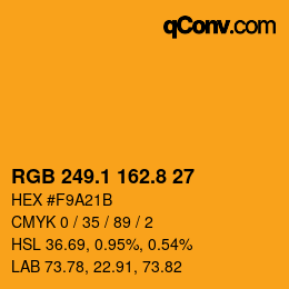 Color code: RGB 249.1 162.8 27 | qconv.com