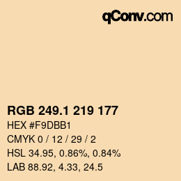 Color code: RGB 249.1 219 177 | qconv.com