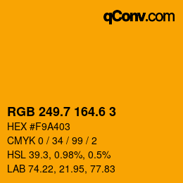カラーコード: RGB 249.7 164.6 3 | qconv.com