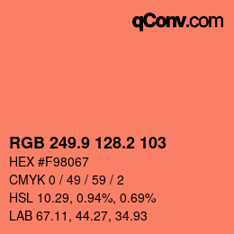 Color code: RGB 249.9 128.2 103 | qconv.com