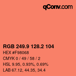 Color code: RGB 249.9 128.2 104 | qconv.com