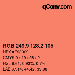 Color code: RGB 249.9 128.2 105 | qconv.com