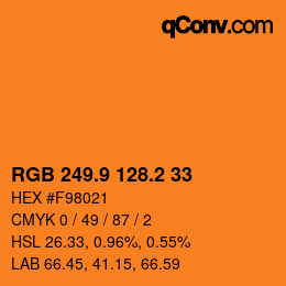Color code: RGB 249.9 128.2 33 | qconv.com
