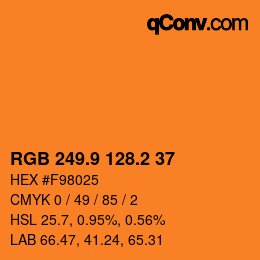 Color code: RGB 249.9 128.2 37 | qconv.com