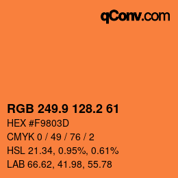 Color code: RGB 249.9 128.2 61 | qconv.com