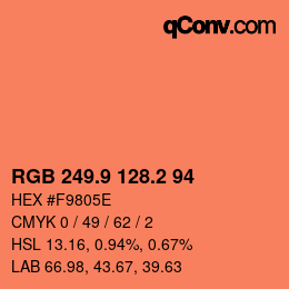 Color code: RGB 249.9 128.2 94 | qconv.com