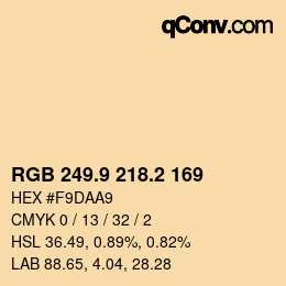 Color code: RGB 249.9 218.2 169 | qconv.com