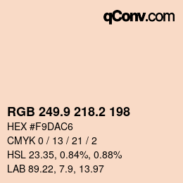 Color code: RGB 249.9 218.2 198 | qconv.com