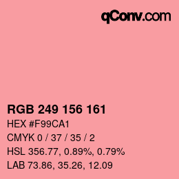 Code couleur: RGB 249 156 161 | qconv.com