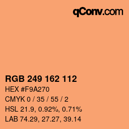 Color code: RGB 249 162 112 | qconv.com