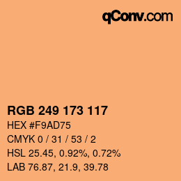 Farbcode: RGB 249 173 117 | qconv.com