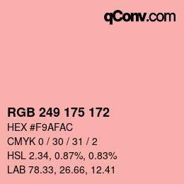 Color code: RGB 249 175 172 | qconv.com
