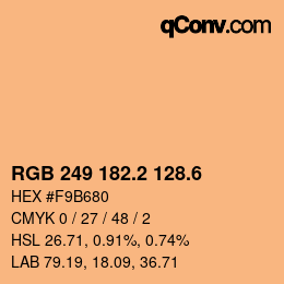 カラーコード: RGB 249 182.2 128.6 | qconv.com