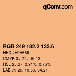カラーコード: RGB 249 182.2 133.6 | qconv.com