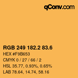 カラーコード: RGB 249 182.2 83.6 | qconv.com