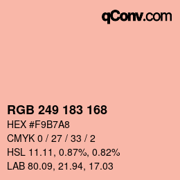 Color code: RGB 249 183 168 | qconv.com