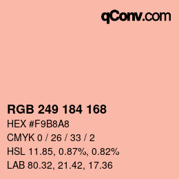 Color code: RGB 249 184 168 | qconv.com