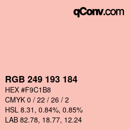 Farbcode: RGB 249 193 184 | qconv.com