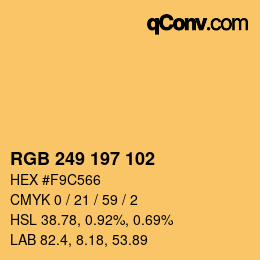 カラーコード: RGB 249 197 102 | qconv.com