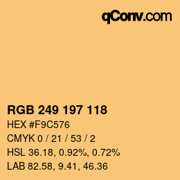 颜色代码: RGB 249 197 118 | qconv.com