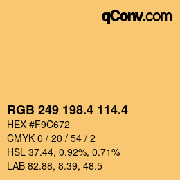 カラーコード: RGB 249 198.4 114.4 | qconv.com