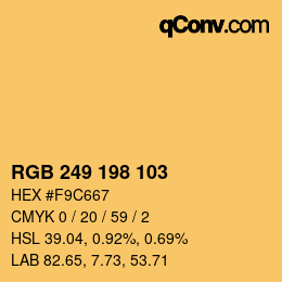 Color code: RGB 249 198 103 | qconv.com
