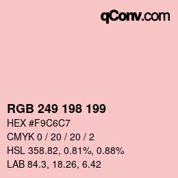 Color code: RGB 249 198 199 | qconv.com