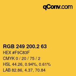 カラーコード: RGB 249 200.2 63 | qconv.com