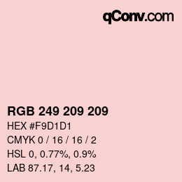 Color code: RGB 249 209 209 | qconv.com