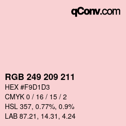 Color code: RGB 249 209 211 | qconv.com