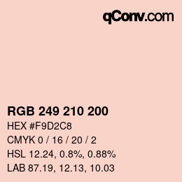 Color code: RGB 249 210 200 | qconv.com