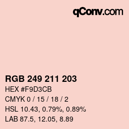 カラーコード: RGB 249 211 203 | qconv.com