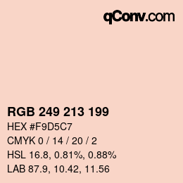 Farbcode: RGB 249 213 199 | qconv.com