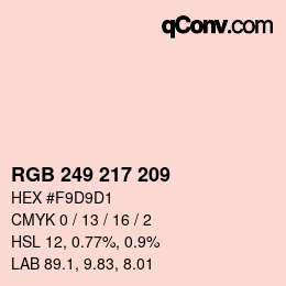 Farbcode: RGB 249 217 209 | qconv.com